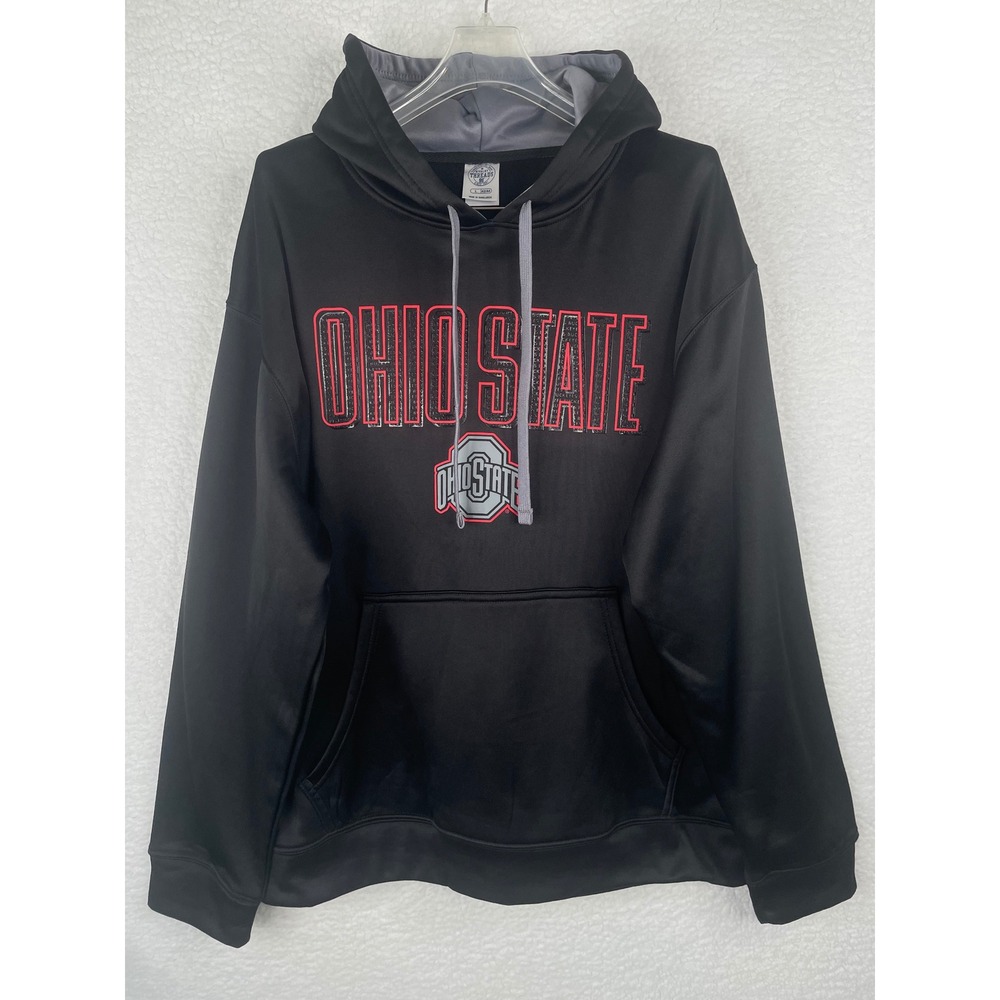 Ohio State Buckeyes Rivalry Threads Mens Large Black Performance Hoodie NCAA
